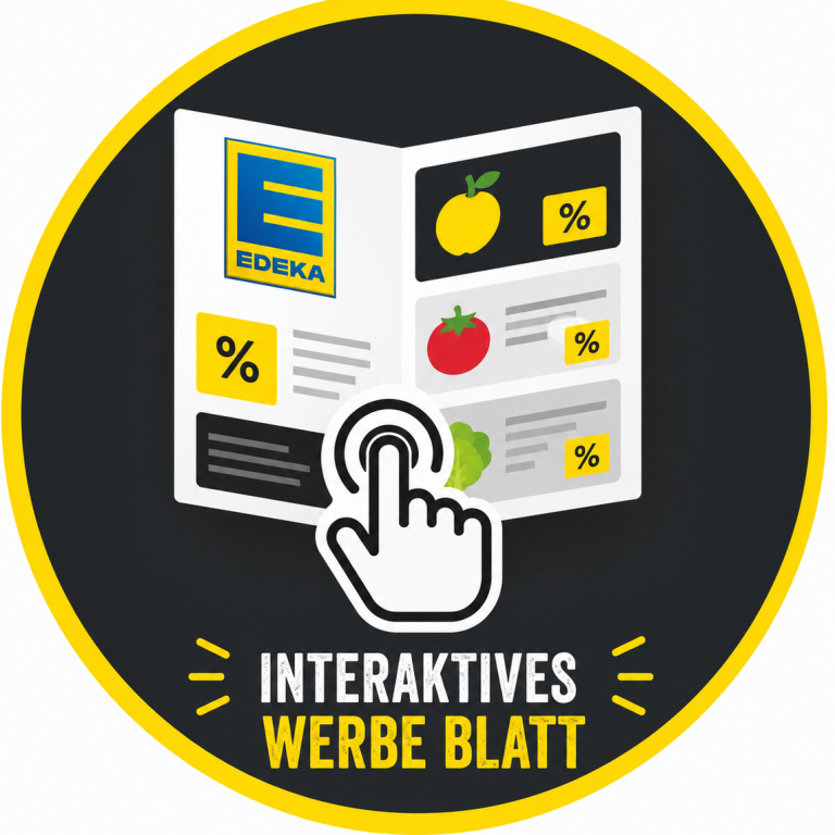 Interaktives Werbeblatt von Edeka mit Gemüse und Rabattinformationen.